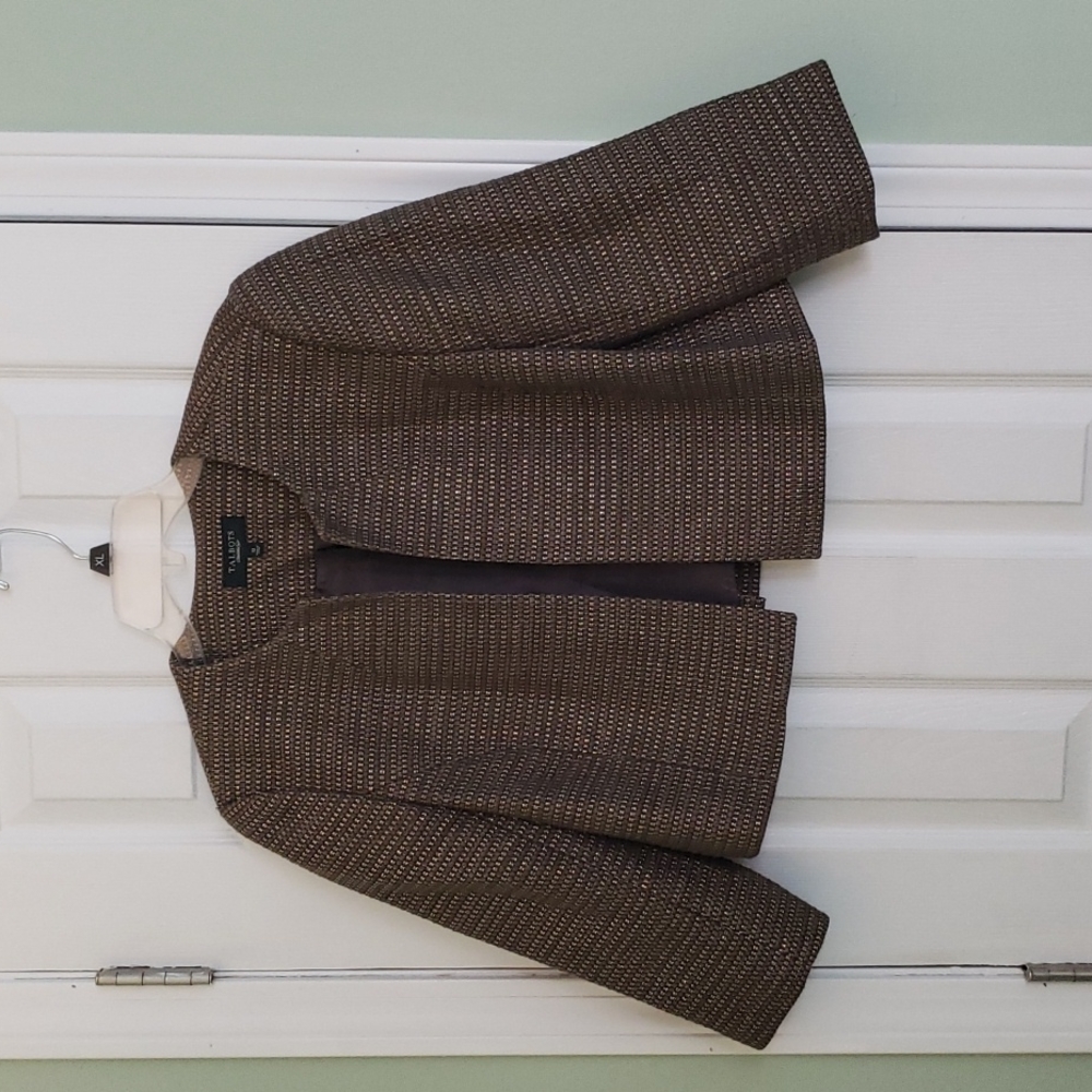 Talbots Brown Blazer Brown and Gold color
